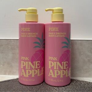 NEW PINK Victoria's Secret Pink Pineapple Daily Drench Body Lotion Set